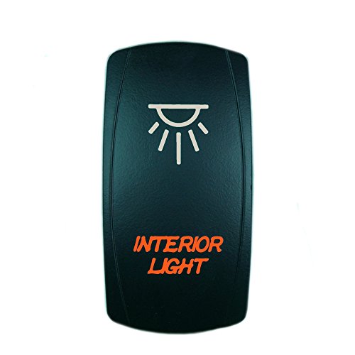Laser Backlit Orange Rocker Switch Interior Light 20a 12v On Off Led