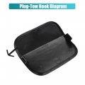 Uxcell Unpainted Front Right Bumper Tow Hook Cover For Toyota Highlander 2020-2023 Eye Cap No 52127-0e930 Black