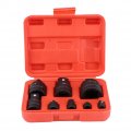Qiilu Socket Adapter 8pc Convertor Adaptor Reducer Converter Set 1 4 3 8 2