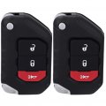 Aintier For Smart Keyless Entry Remote Compatible Jeep Wrangler 2018-2019 Replacement 68416782aa 2x Key Fob