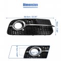 X Autohaux Front Right Fog Light Grille Honeycomb Type Grill Cover For Audi Q5 Sq5 S-line 2013-2017 8r0807682j