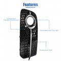 X Autohaux Front Right Fog Light Grille Honeycomb Type Grill Cover For Audi Q5 Sq5 S-line 2013-2017 8r0807682j