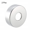 Uxcell Round Escutcheon Plate 61x18mm Stainless Steel Polishing For 21mm Diameter Pipe 2pcs