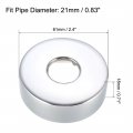 Uxcell Round Escutcheon Plate 61x18mm Stainless Steel Polishing For 21mm Diameter Pipe 2pcs
