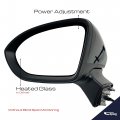 Spieg Gm1320544 Driver Side Mirror Replacement For Chevrolet Cruze 2017-2019 Power Heated Turn Signal Light Ptm Black 7pin Lh