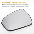 Car Rearview Left Driver Side Mirror Glass Replacement W Backing Plate Asherical Heated White For Ford Mondeo 2014-2022