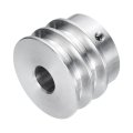 V-type Pulley 14mm Bore 40mm Outer Dia Double Groove Aluminum Alloy For Motor Shaft Drilling Machine 6mm 1 4 Pu Shape Belt 