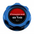 Vms Racing Blue Oil Cap With Powered By B16 Emblem In Cnc Machined Billet Aluminum Compatible Honda Integra Series Engines