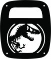 Jeeptails Tyrannosaurus Rex Tail Lamp Light Covers For Jeep Cj Or Yj And Tj Wranglers Black Set Of 2 