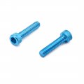 Uxcell 30pcs Blue M6 X 30mm Motorcycle Car Hexagon Socket Fastener Bolts Screws