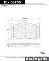 Stoptech 103 08700 Brake Pad Ceramic 