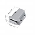 Uxcell Push Open Latch Rebound Self-locking Door Touch Catch Lock For Bedroom Cabinet Cupboard Drawer Gray 4pcs