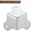 Uxcell 22x22x22mm Metal Box Corner Protectors Edge Guard Chrome Plating 12pcs