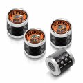 Ipick Image For Dodge Super-bee In Black On Real Carbon Fiber Barrel Silver Aluminum Tire Valve Stem Caps
