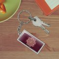Graphics More Circle Of Snakes Forming A Flower Rectangle Keychain In Chrome Plated Metal