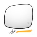 Car Rearview Left Driver Side Mirror Glass Replacement W Backing Plate Heated White For Chrysler Town Country Dodge Grand 