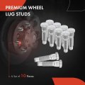 A-premium 10 Pcs Wheel Studs Compatible With Chevrolet Equinox Malibu Impala Caprice Camaro Blazer S10 Ss Cadillac Buick Gmc