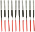 Stone Glass Metal Flat Diamond Needle Files 10 Piece 