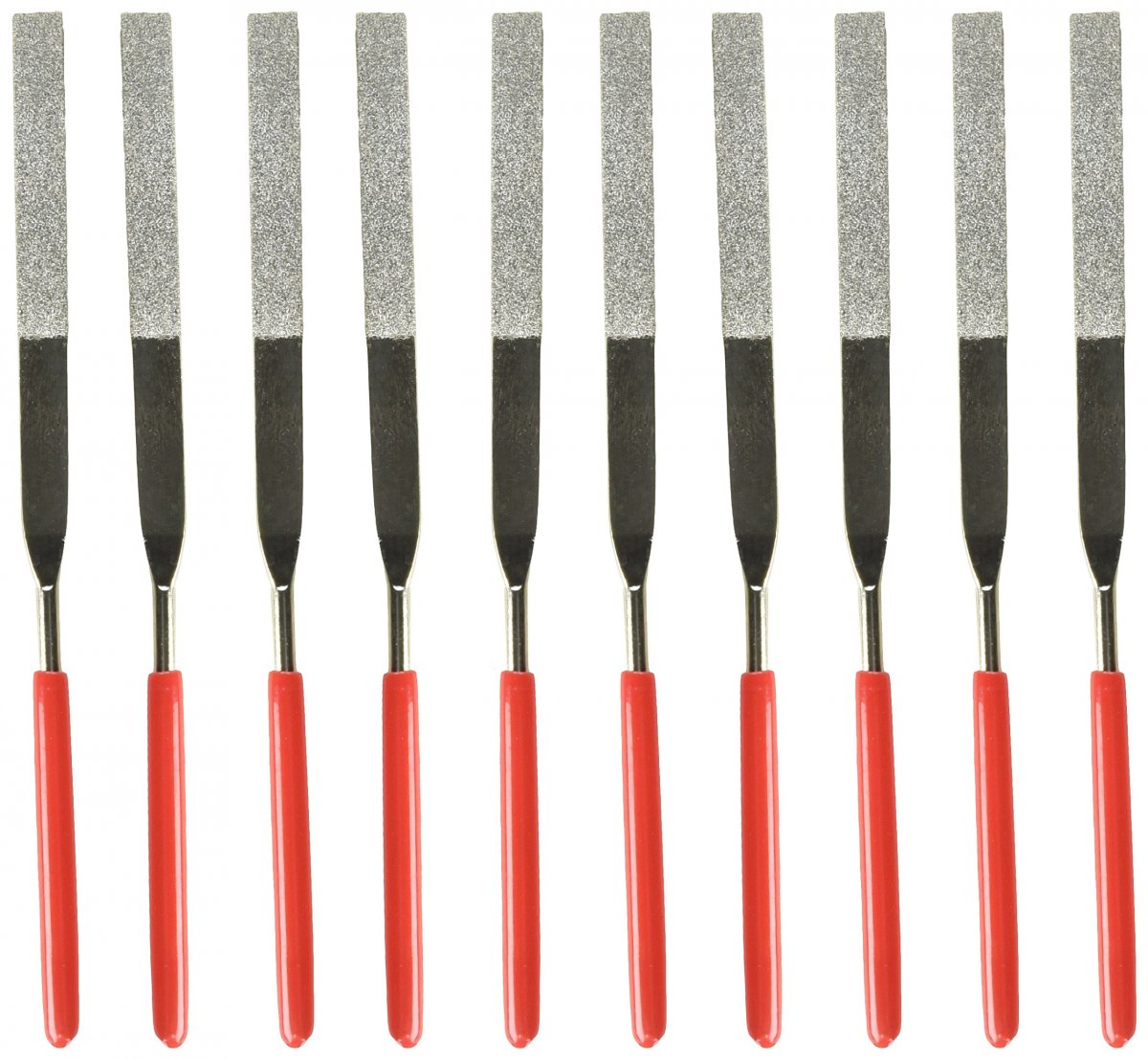 Stone Glass Metal Flat Diamond Needle Files 10 Piece