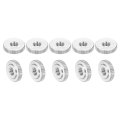 10pcs M4 Knurled Thumb Nuts 304 Stainless Steel Round Flat Head Through Hole Handle Nut Lock Adjusting Thin Type Silver 