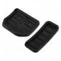 X Autohaux 2pcs Brake Pedal Pad Gas Accelerator Cover For Land Rover Range Sport 2006-2013 Silver Tone