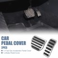 X Autohaux 2pcs Brake Pedal Pad Gas Accelerator Cover For Land Rover Range Sport 2006-2013 Silver Tone
