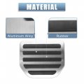 X Autohaux 2pcs Brake Pedal Pad Gas Accelerator Cover For Land Rover Range Sport 2006-2013 Silver Tone