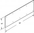 Prime-line J 4621 10 In X 34 Brass Door Kick Plate Polished Single Pack