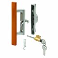 Prime-line C 1064 Diecast With Wood Handle Gray Patio Door Tee Lock Keyed Single Pack 