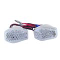 2x Flush Mount Clear Lens 15 Amber Led Turn Signal Light Blinker Indicator For Suzuki Sv650s Sv 1000s 2003-2007