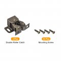 Uxcell 4 Set Double Roller Catch Cabinet Latch Hardware Fitting For Cupboard Closet Furniture Door Bronze