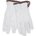 Mcr Safety 3601m Premium Grain Goatskin Driver Gloves With Straight Thumb White Medium 12-pair 