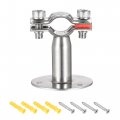 Uxcell Wall Mount Ceiling Pipe Support 304 Stainless Steel Adjustable Strap Clamp For 15-19mm 2pcs