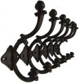 Set Of 6 Antique Vintage Style Cast Iron Ornate Double Hooks 7 X 4 5 Inch 