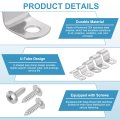 5pcs 1 7 Pipe Strap Hole Clamp 304 Stainless Steel Rigid Conduit U Bracket Heavy Duty With Self-tapping Screws For Tube