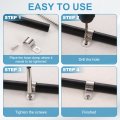 5pcs 1 7 Pipe Strap Hole Clamp 304 Stainless Steel Rigid Conduit U Bracket Heavy Duty With Self-tapping Screws For Tube