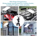 Adjustable Clamp Mount Rv Ladder Strong Dual Ball Head For Trailer Yacht Satellite Dish Pole Stand With Abs And Aluminum Alloy