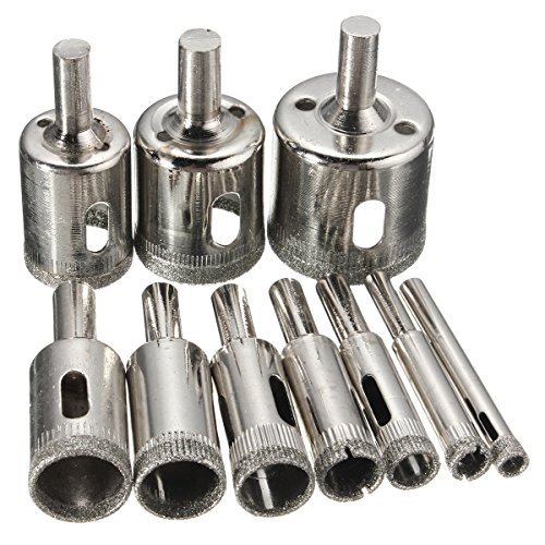 Baban Diamond Holesaw Drill Bit Hole Saw Set For Cutter Glass Ceramic Marble 6-32mm Pack Of 10