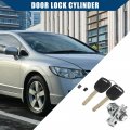 Hihaha No 72185-ta0-a01 Door Lock Cylinder For Honda Accord 2008-2012 Driver Side Durable 1pcs Black