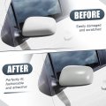 X Autohaux Car Rear View Left Driver Side Mirror Cover Cap Replacement Gray For Toyota Yaris 2008-2013 Guard Covers Exterior