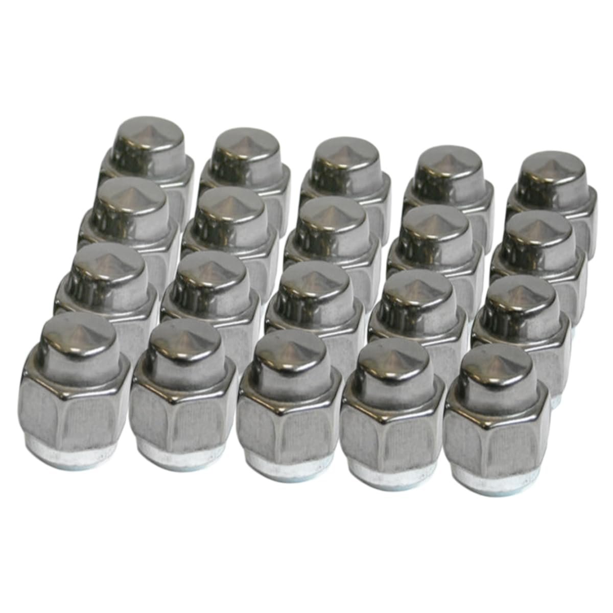Stainless Steel Capped Lug Nuts For 1971 77 Pontiac Rally Ii And Honey Comb Wheels 7 16 In 20 Piece Set Inl11497