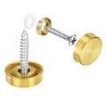 16 Pcs Screw Covers Caps 304 Stainless Steel Mirror Screws Decorative Cover Nails Fasteners For Sign Advertising Hardware 