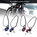 Motorcycle Rear View Mirrors Pair Universal Motorbike Aluminum Alloy 7 8 22mm Bar End Side Rearview Compatible With Most Suzuki