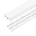 Plastic Sliding Door Track 3 94ft Glass Cabinet Window Hardware Set For 1 4 Thick Panels Small Bypassing Closet White 