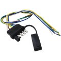 5 Way Flat Trailer Wire End Connector Harness Pre-stripped Pin Color-coded Plug Wiring For Lighting System