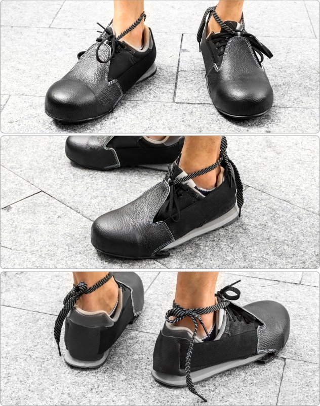 Steel Toe Cap Safety Overshoes Workplace Anti-smash Cover With Adjustable Strap For Men Women 4 Pairs Size 5-12 Us