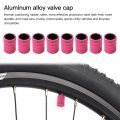 8 Pcs Valve Caps Prevent Corrosion Car Dust Universal Aluminum Wheel Tire Air Stem Covers Pink