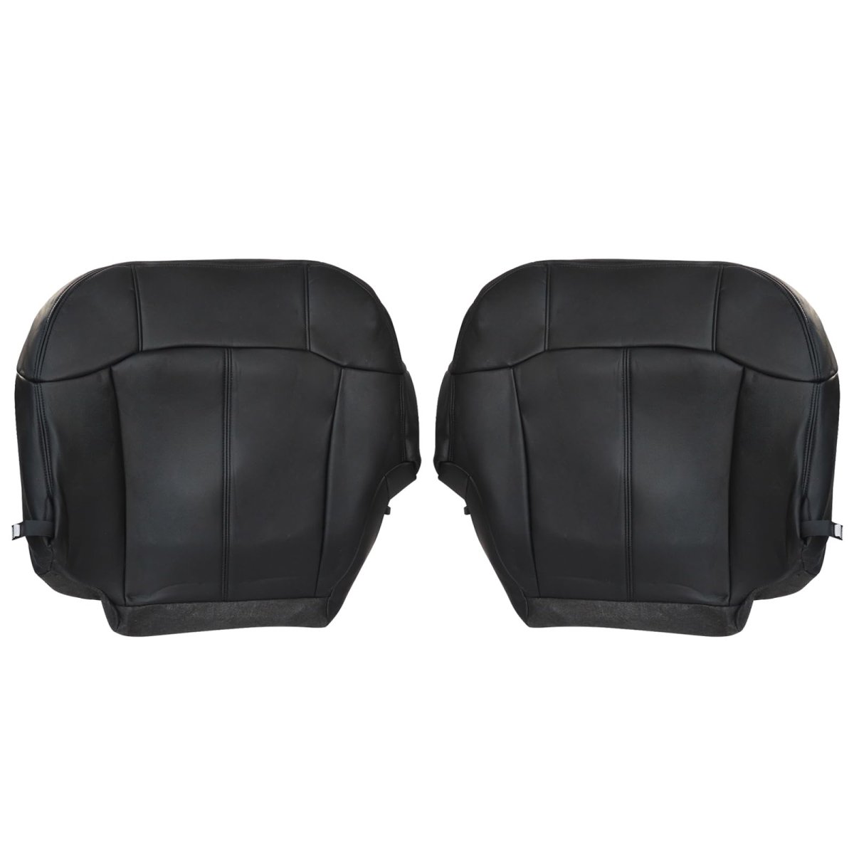 Secos Driver Passenger Side Bottom Black Leather Seat Covers For Chevy Silverado Gmc Sierra 1999 2000 2001 2002