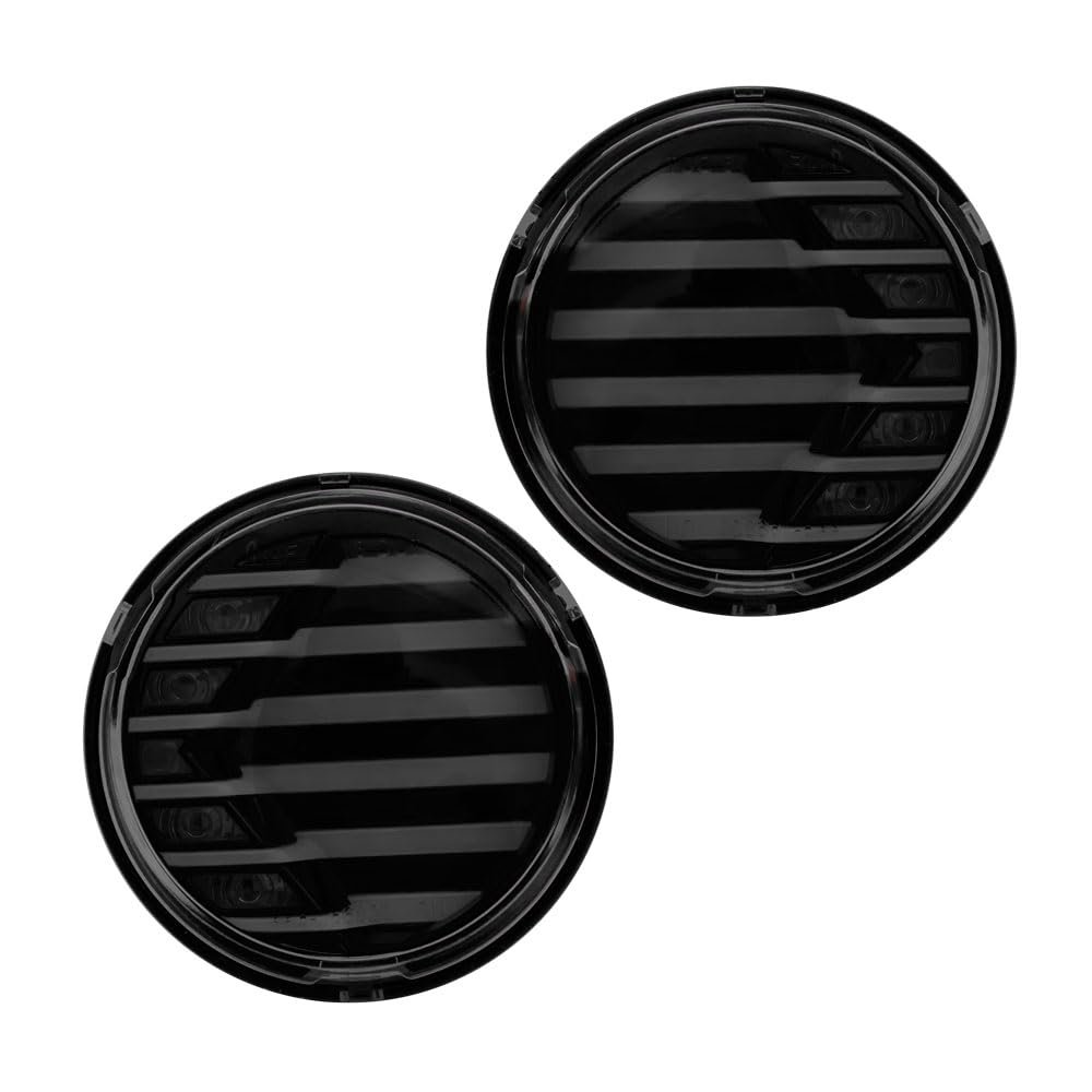 Razer Auto Rock Crawler Black Smoke Lens Turn Signal Led Light Led Running 1 Pair Black For 07-17 Jeep Wrangler Jk