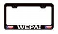 Wepa Puerto Rico Rican Black Steel License Plate Frame Heavy Duty All Weather Powder Coated Tag Holder For Suvs Autos And